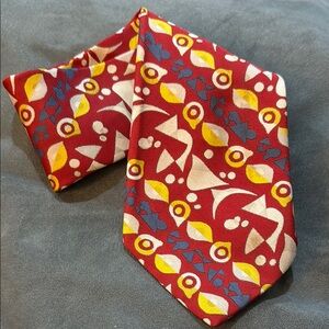 Vintage Groovy Wemlon by Wembley Red Patterned Tie
